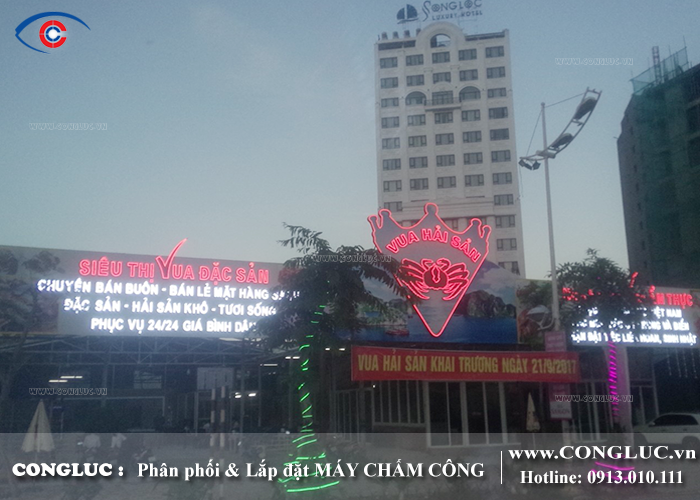 lắp đặt máy chấm công tại quảng ninh nhà hàng vua hải sản