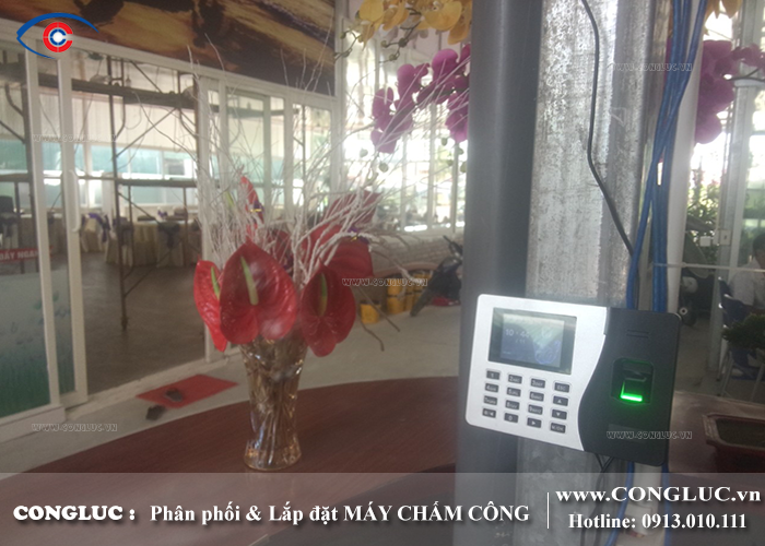 lắp máy chấm công cho nhà hàng vua hải sản tại Quảng Ninh