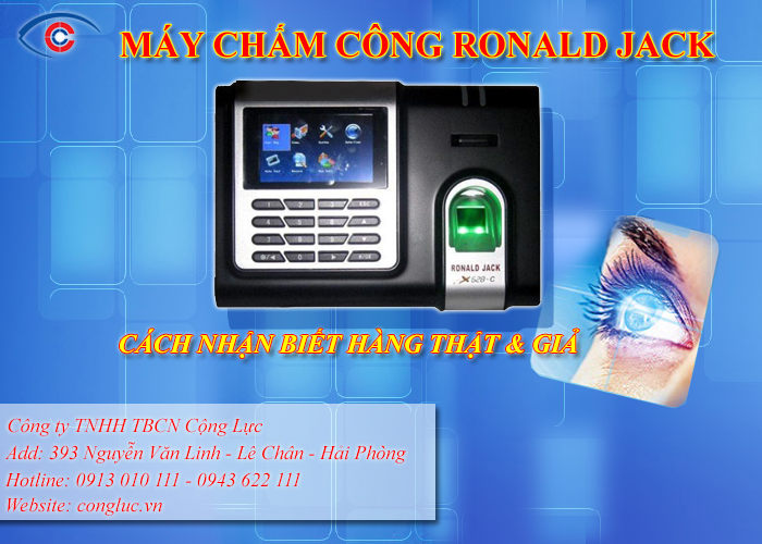 Cách nhận biết máy chấm công Ronald Jack chính hãng và nhái