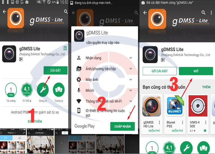 Hướng dẫn cài phần mềm gdmss xem camera Dahua trên di động