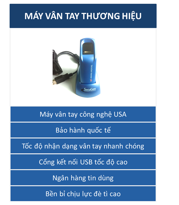 Máy quét vân tay phòng tập Gym chuyên nghiệp