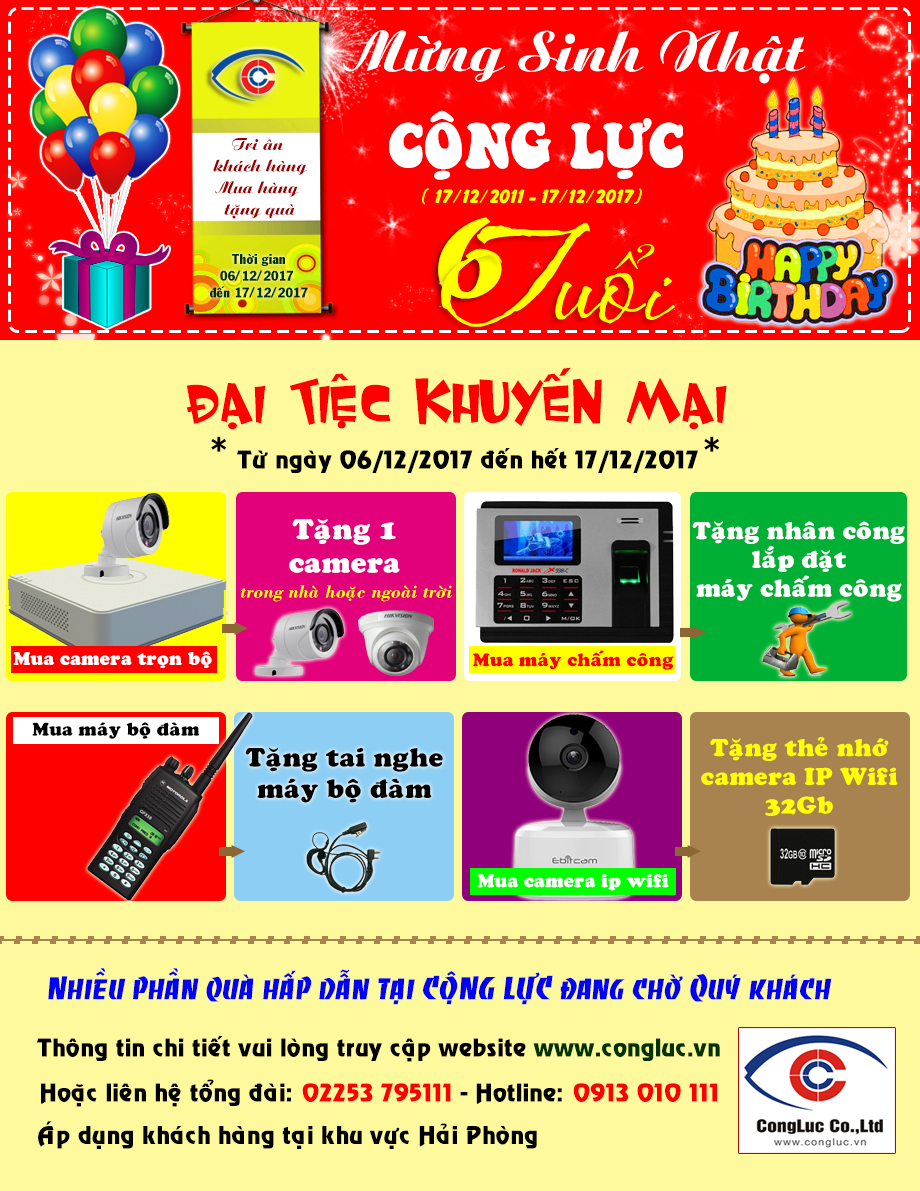 đại tiệc khuyến mãi sinh nhật 6 năm công ty Cộng Lực