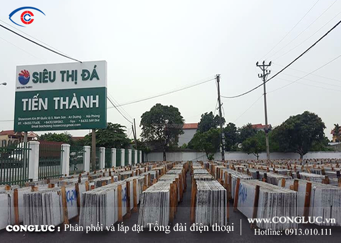 Lắp đặt hệ thống tổng đài điện thoại nội bộ tại siêu thị đá Tiến Thành tại Hải Phòng