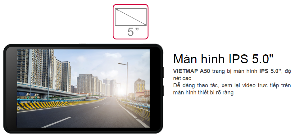 Camera giám sát hành trình VietMap A50 cho xe ô tô