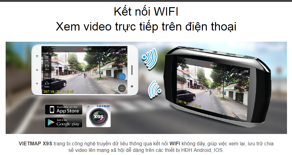 Camera giám sát hành trình VietMap X9S