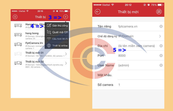 huong dan xem camera quan sat hikvision tren di dong